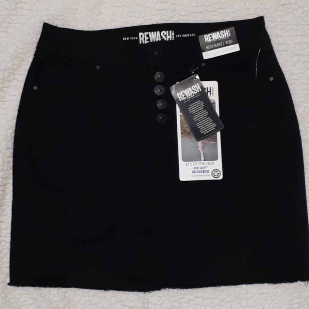 distressed mini skirt